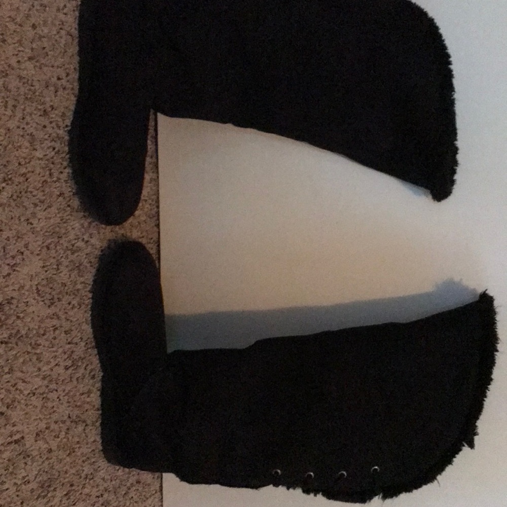 Knee High Winter Boots-Faux fir lining